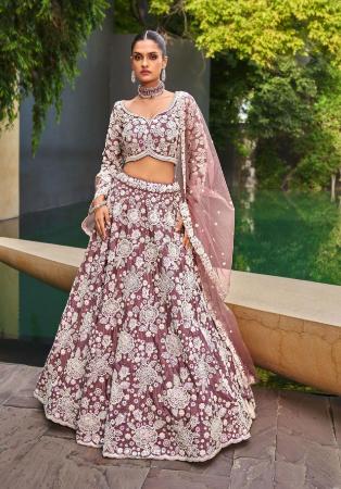 Picture of Admirable Rayon Rosy Brown Lehenga Choli