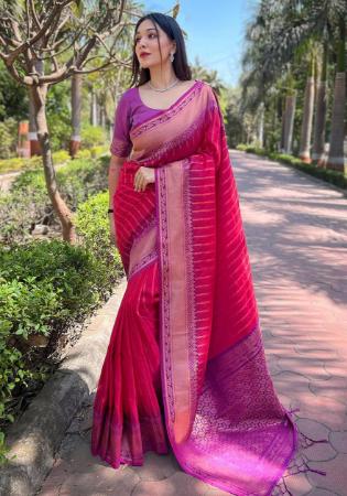 Picture of Pleasing Silk Light Coral Saree