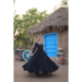 Picture of Good Looking Rayon Black Party Wear Gown