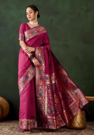 Picture of Bewitching Silk Pink Saree