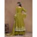 Picture of Georgette Golden Rod Straight Cut Salwar Kameez