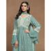 Picture of Georgette Cadet Blue Straight Cut Salwar Kameez