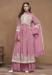 Picture of Georgette Pale Violet Red Straight Cut Salwar Kameez