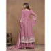 Picture of Georgette Pale Violet Red Straight Cut Salwar Kameez