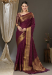 Picture of Marvelous Georgette & Silk Brown Saree