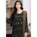 Picture of Alluring Georgette Black Straight Cut Salwar Kameez