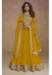 Picture of Shapely Silk Dark Golden Rod Party Wear Gown