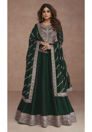 Picture of Ideal Silk Sea Green Party Wear Gown