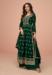 Picture of Ravishing Silk Dark Green Straight Cut Salwar Kameez