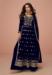 Picture of Ideal Silk Navy Blue Straight Cut Salwar Kameez