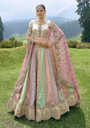 Picture of Grand Silk Dark Sea Green Lehenga Choli