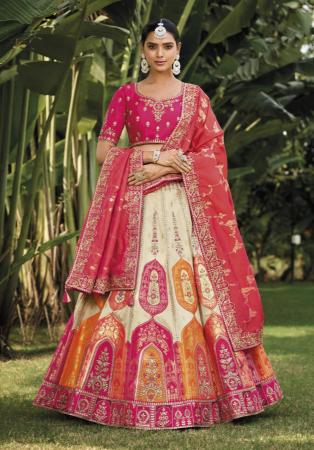 Picture of Shapely Georgette & Silk Crimson Lehenga Choli