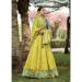 Picture of Pretty Georgette & Silk Golden Rod Lehenga Choli