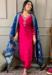 Picture of Rayon & Chiffon Deep Pink Readymade Salwar Kameez