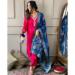 Picture of Rayon & Chiffon Deep Pink Readymade Salwar Kameez