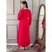 Picture of Rayon & Chiffon Red Readymade Salwar Kameez