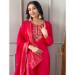 Picture of Rayon & Chiffon Red Readymade Salwar Kameez