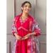 Picture of Rayon & Chiffon Salmon Readymade Salwar Kameez