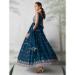 Picture of Charming Georgette Teal Anarkali Salwar Kameez