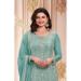 Picture of Georgette Cadet Blue Straight Cut Salwar Kameez