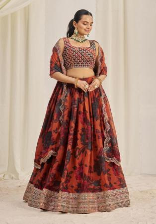 Picture of Shapely Organza Peru Lehenga Choli