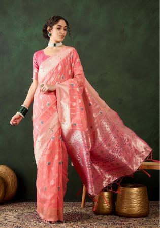 Picture of Grand Cotton Light Pink Saree