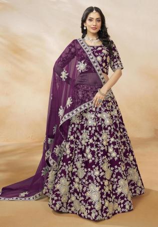 Picture of Classy Silk Purple Lehenga Choli