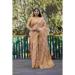 Picture of Beauteous Silk & Organza Dark Khaki Saree