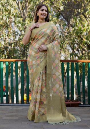 Picture of Gorgeous Silk & Organza Grey Saree