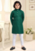 Picture of Exquisite Cotton Sea Green Kids Kurta Pyjama