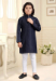 Picture of Radiant Cotton Navy Blue Kids Kurta Pyjama