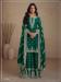 Picture of Comely Silk Dark Green Straight Cut Salwar Kameez