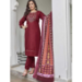 Picture of Enticing Cotton Maroon Readymade Salwar Kameez