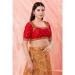 Picture of Alluring Silk Dark Red Designer Blouse