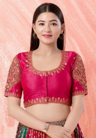 Picture of Exquisite Silk Pink Designer Blouse