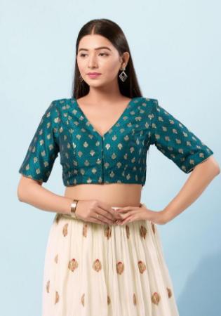 Picture of Radiant Brasso Teal Designer Blouse