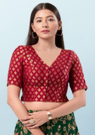 Picture of Stunning Brasso Maroon Designer Blouse