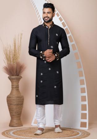 Picture of Exquisite Silk Black Kurtas