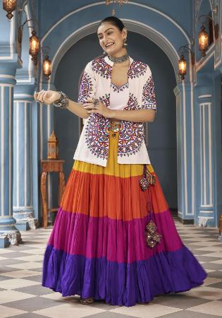 Picture of Radiant Rayon Dark Golden Rod Lehenga Choli