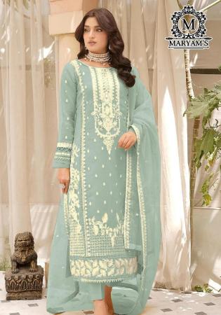 Picture of Good Looking Organza Thistle Straight Cut Salwar Kameez