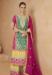 Picture of Chiffon Medium Sea Green Straight Cut Salwar Kameez