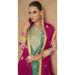 Picture of Chiffon Medium Sea Green Straight Cut Salwar Kameez