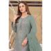 Picture of Georgette Dark Sea Green Straight Cut Salwar Kameez