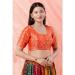 Picture of Resplendent Chiffon Tomato Designer Blouse