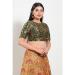 Picture of Grand Chiffon Dark Olive Green Designer Blouse