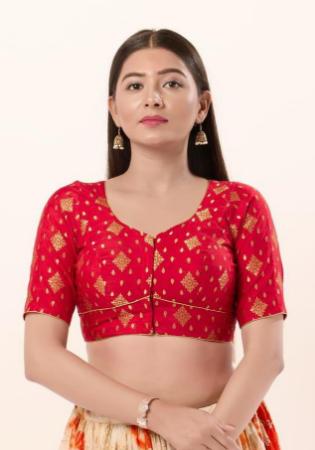 Picture of Superb Chiffon Crimson Designer Blouse