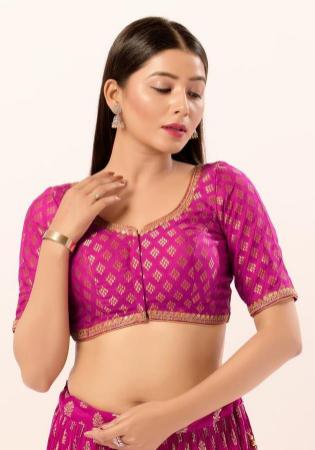 Picture of Taking Chiffon Medium Violet Red Designer Blouse