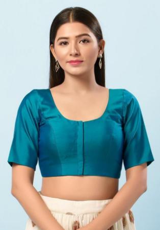 Picture of Grand Chiffon Teal Designer Blouse