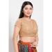 Picture of Nice Net Burly Wood Designer Blouse