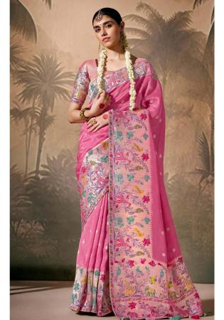 Picture of Excellent Silk Pale Violet Red Saree